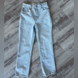 Abercrombie & Fitch Curve Love Ultra High-Rise Ankle Straight Jeans